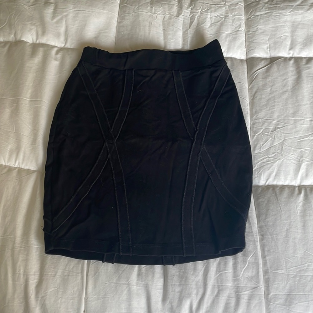 Bebe black stretchy bodycon skirt